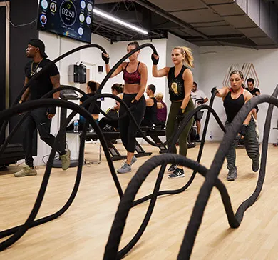 Group training class at Mayweather Boxing + Fitness
